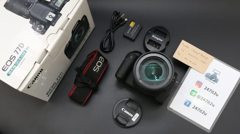 CANON 77D พร้อมเลนส์ 18-135 IS USM กล้องมือสอง - 247IT2U